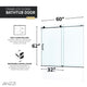 60 in. x 62 in. Frameless Sliding Tub Door in Matte Black