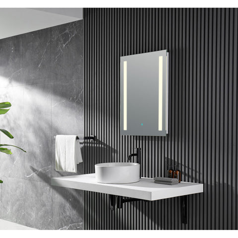 BA-LMDFV002WH - ANZZI Mantra 30 in. x 24 in. Frameless LED Bathroom Mirror