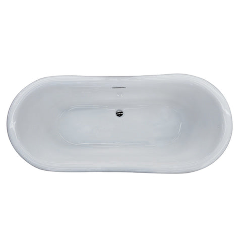 FT-AZ113 - ANZZI Ruby 5.9 ft. Acrylic Flatbottom Non-Whirlpool Bathtub-White