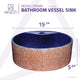 ANZZI Regal Crown Series Ceramic Vessel Sink in Royal Blue Finish