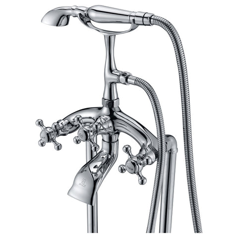 ANZZI Tugela 3-Handle Claw Foot Tub Faucet with Hand Shower