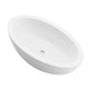 ANZZI Lusso 6.3 ft. Solid Surface Center Drain Freestanding Bathtub in Matte White