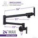 KF-AZ258ORB - Braccia Series 24" Wall Mounted Pot Filler in Oil Rubbed Bronze