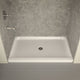 Jebel 36 x 60  in. Center Drain Single Threshold Shower Base in White
