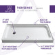 36 x 60 in. Left Drain Single Threshold Shower Base in White
