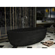 FT-AZ522 - ANZZI Opal 67 in. One Piece Stone Freestanding Bathtub in Translucent Midnight Black