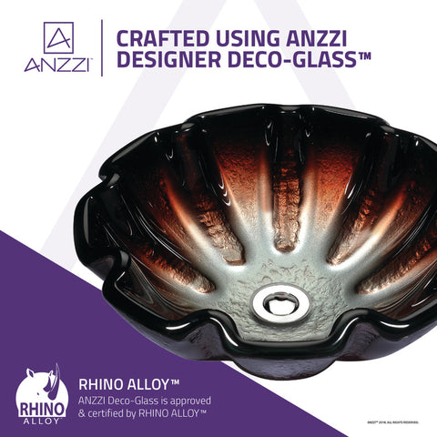 ANZZI Stellar Series Deco-Glass Vessel Sink