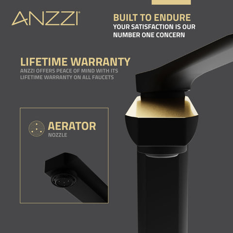 ANZZI Single Handle Single Hole Bathroom Faucet With Pop-up Drain