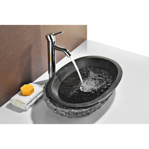 LS-AZ140 - ANZZI Dragons Peak Vessel Sink in Mandy Black