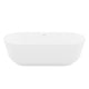 ANZZI Badi 5.9 ft. Solid Surface Center Drain Freestanding Bathtub in Matte White