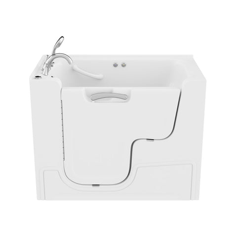 ANZZI Coupe Series 29 in. x 53 in. Left Drain Wheelchair Access Walk-In Whirlpool Tub with Powered Fast Drain in White