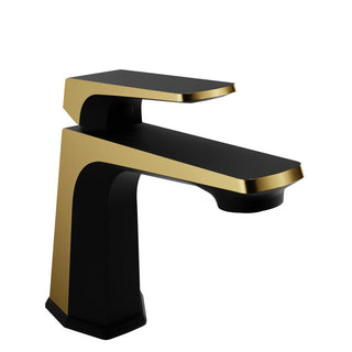 L-AZ903MB-BG - ANZZI Single Handle Single Hole Bathroom Faucet With Pop-up Drain in Matte Black & Brushed Gold