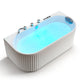 Stone Bell Flatbottom Freestanding Whirlpool and Air Bathtub with Center Drain and Faucet in Various Colors