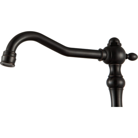 Highland Single-Handle Standard Kitchen Faucet with Side Sprayer in Oil Rubbed Bronze