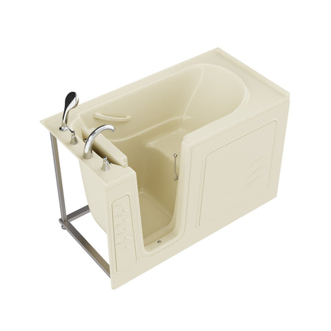 AZ3060WILBS - ANZZI Coupe Series 30 in. x 60 in. Left Drain Quick Fill Walk-In Soaking Tub in Biscuit