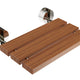 SteamSpa Leisure 20 in. Teak Wall Mounted Folding Shower Seat