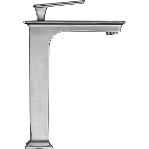 Saunter Single Hole Single-Handle Vessel Bathroom Faucet in Brushed Nickel