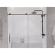 SD-AZ13-02MBBG - ANZZI Madam Series 76-in. x 60-in. Frameless Sliding Shower Door in Matte Black and Brushed Gold