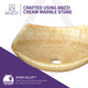 ANZZI Vespa Natural Stone Vessel Sink in Cream Jade