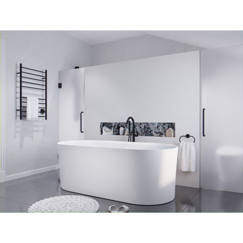 FT-AZ067 - ANZZI Jericho Series 67" Air Jetted Freestanding Acrylic Bathtub in White