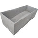 Palace Series 67 in. x 32 in. Flat Bottom Solid Surface Freestanding Soaking Bathtub with Reversible Drain in Slate Gray