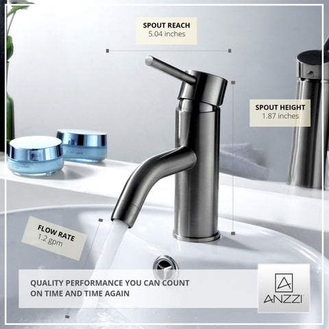 ANZZI Bravo Series Single Hole Single-Handle Low-Arc Bathroom Faucet