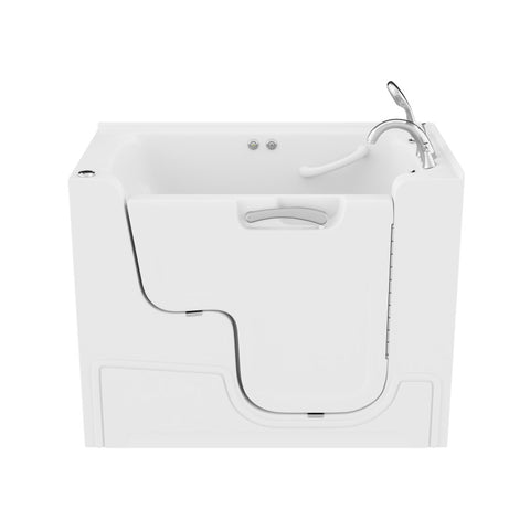 ANZZI Coupe Series 29 in. x 53 in. Right Drain Wheelchair Access Walk-In Air Tub in White