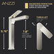 ANZZI Single Handle Single Hole Bathroom Vessel Sink Faucet With Pop-up Drain