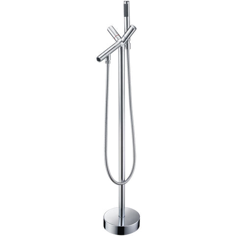 FS-AZ0042CH - ANZZI Havasu 2-Handle Claw Foot Tub Faucet with Hand Shower in Polished Chrome