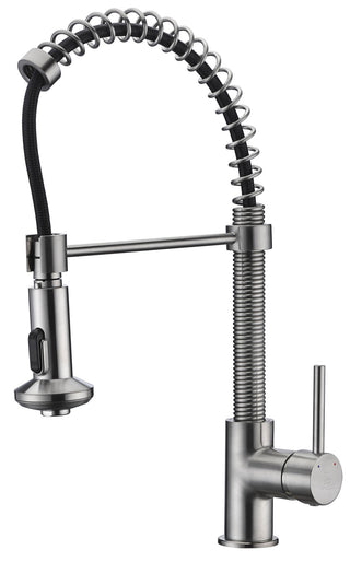 ANZZI Step Minimalist Kitchen Faucet, Single Handle Control, High Mobility Pull-Down Sprayer (9.5" Reach), Lead-Free Brass, cUPC Certified
