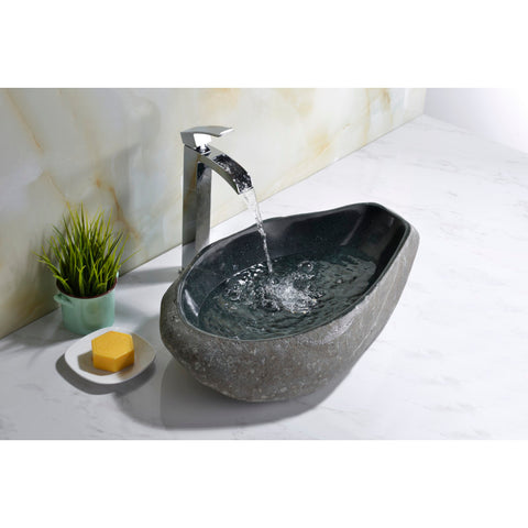 LS-AZ160 - ANZZI Unkindled Basin Vessel Sink in Dark River Stone