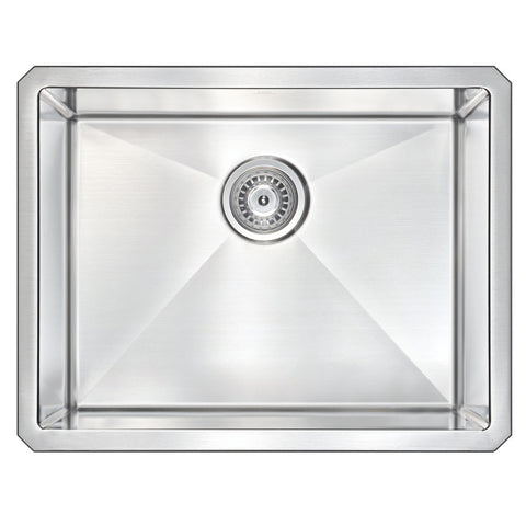 ANZZI VANGUARD Undermount 23 in. Single Bowl Kitchen Sink with Soave Faucet in Brushed Nickel