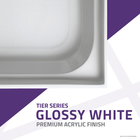 Jebel 36 x 60  in. Center Drain Single Threshold Shower Base in White