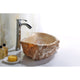 LS-AZ148 - ANZZI Desert Shell Vessel Sink in Dark Honey Onyx