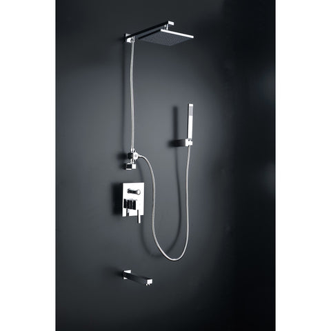 Byne 1-Handle 1-Spray Tub and Shower Faucet with Sprayer Wand in Polished Chrome