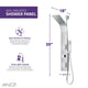 ANZZI Aura 2-Jetted Shower Panel with Heavy Rain Shower & Spray Wand