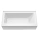 ANZZI Saba 60 in. Left Drain Soaking Front Skirted Bathtub in White