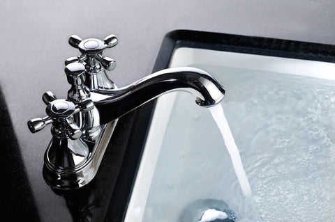 ANZZI Major Series 4 in. Centerset 2-Handle Mid-Arc Bathroom Faucet