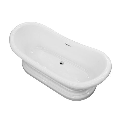 FT-AZ113 - ANZZI Ruby 5.9 ft. Acrylic Flatbottom Non-Whirlpool Bathtub-White