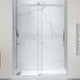 Stellar Series Sliding Frameless Shower Door  with Alcove Shower Base