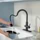 Sunset 4-in-1 Single Handle 17.5 in. Faucet for Instant Hot Water Dispensor with Boiler Tank and Filter in Matte Black