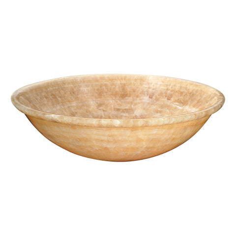 LS-AZ317 - ANZZI Flavescent Crown Natural Stone Vessel Sink in Cream Jade