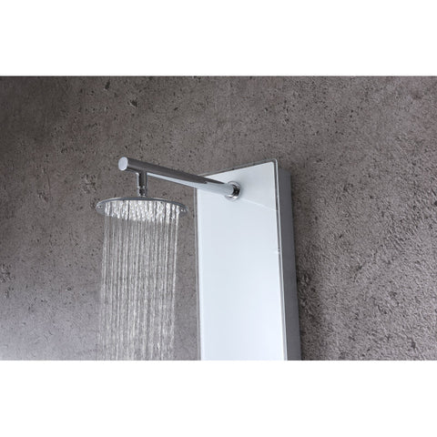 ANZZI Lynn 58 in. 3-Jetted Full Body Shower Panel with Heavy Rain Shower and Spray Wand in White