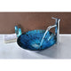 LS-AZ046 - ANZZI Key Series Deco-Glass Vessel Sink in Lustrous Blue and Black