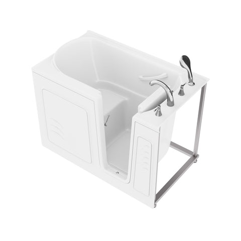 AMZ3053RWS - ANZZI 30 in. x 53 in. Right Drain Quick Fill Walk-In Soaking Tub in White