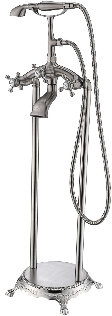 Suni 3-Handle Claw Foot Tub Faucet with Hand Shower