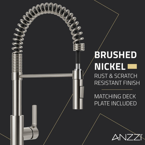 ANZZI Ola Hands Free Touchless 1-Handle Pull-Down Sprayer Kitchen Faucet with Motion Sense and Fan Sprayer