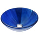 Meno Series Deco-Glass Vessel Sink with Fann Faucet