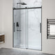 Stellar Series Sliding Frameless Shower Door  with Alcove Shower Base