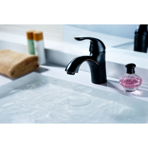 L-AZ011ORB - Clavier Series Single Hole Single-Handle Mid-Arc Bathroom Faucet in Oil Rubbed Bronze